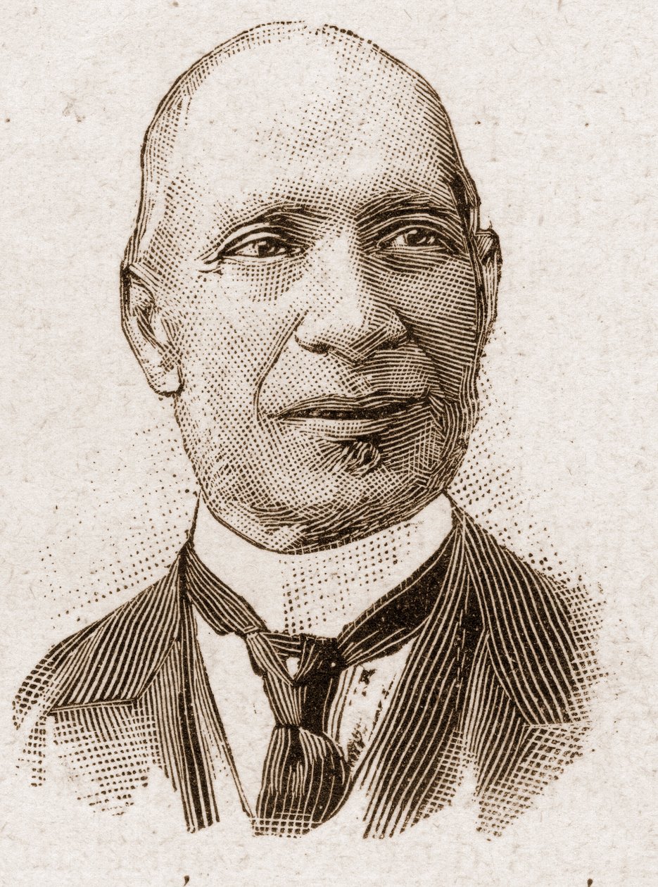 Członkowie Akademii Francuskiej w 1895 r.: portret Edouarda Herve (1835-1899), francuskiego dziennikarza i polityka. autorstwa Unknown artist