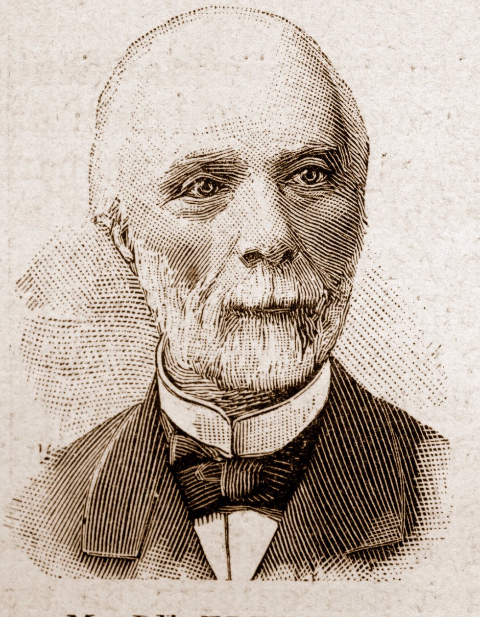 Członkowie Akademii Francuskiej w 1895 r.: portret Louisa Charlesa de Saulces de Freycinet (1828-1923), inżyniera kopalń, fizyka i francuskiego polityka. autorstwa Unknown artist