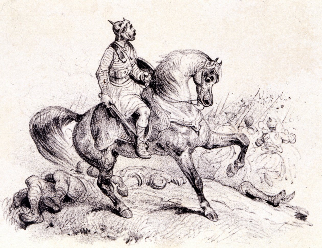 Merovée pokonuje Hunów. autorstwa Unknown artist