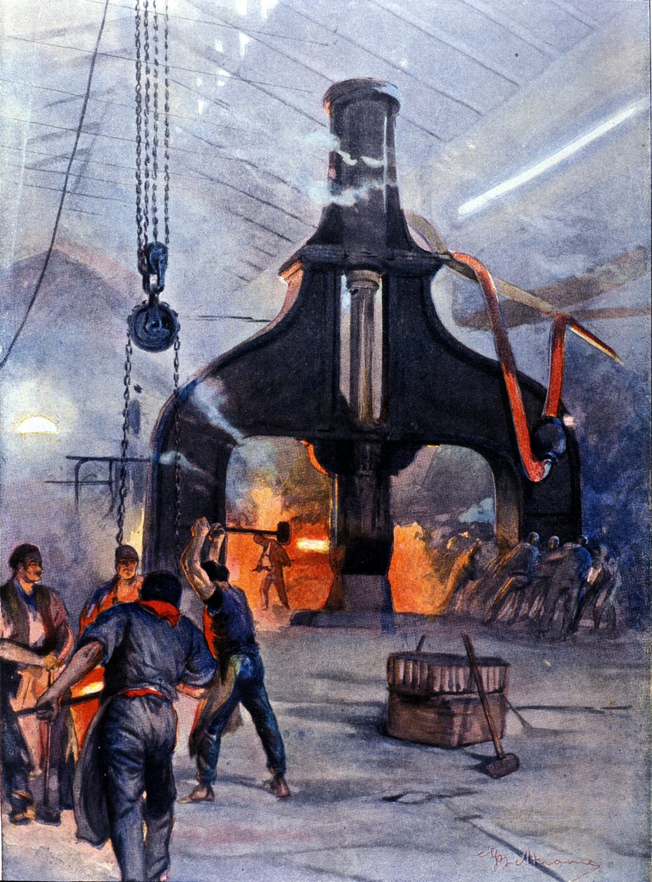 Zakłady metalowe Ansaldo w 1890 roku. autorstwa Unknown artist