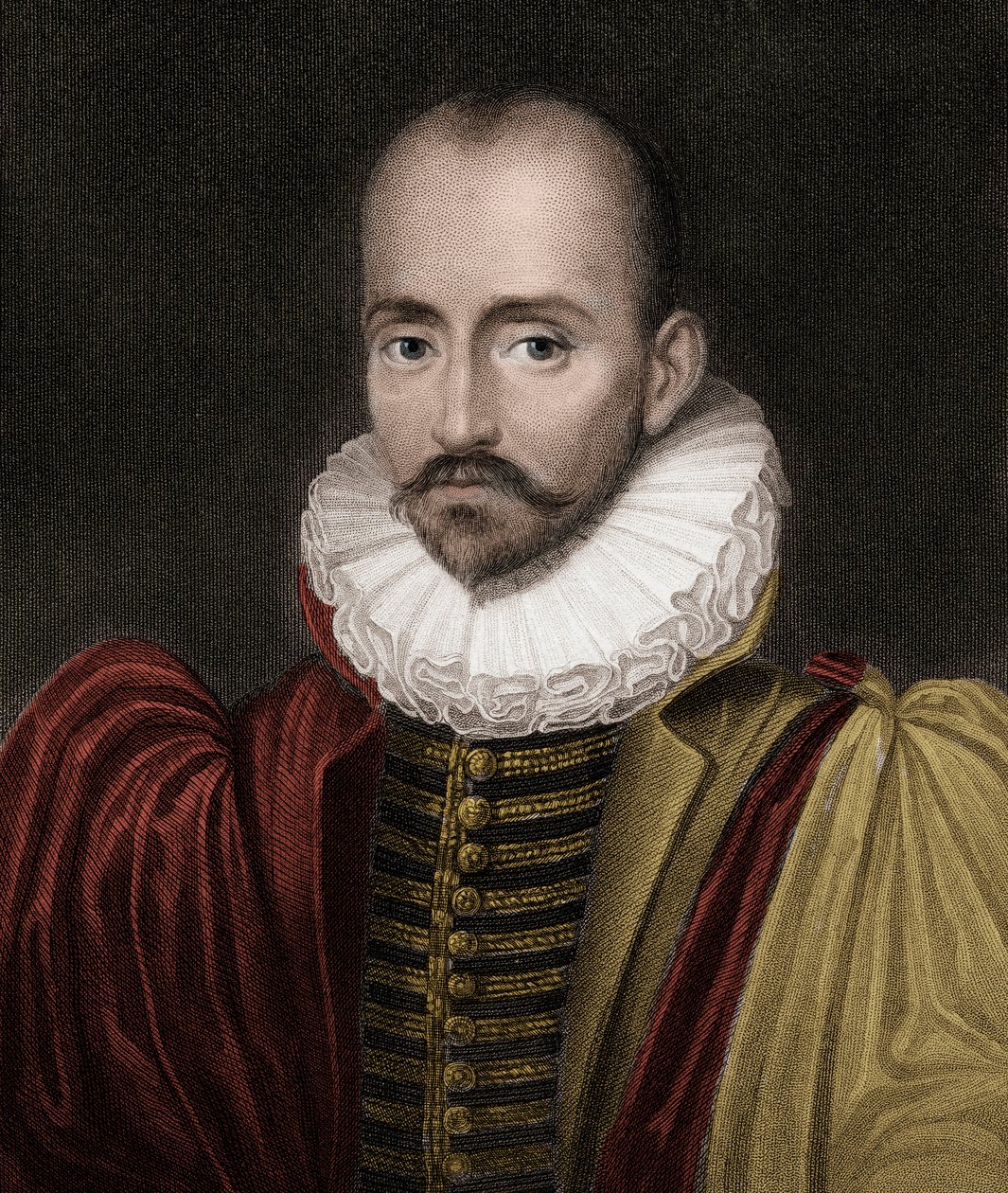 Michel Eyquem de Montaigne 1533-1592 - rycina - XIX wiek autorstwa Unknown artist