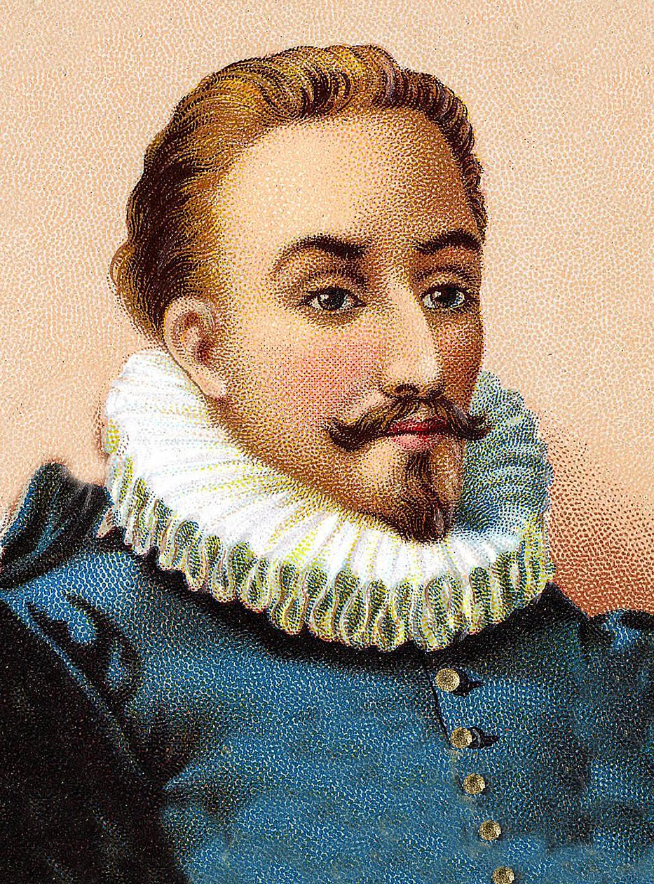 Miguel de Cervantes Saavedra 1547-1616 - Portret Miguela de Cervantesa (1547-1616), hiszpańskiego poety i dramaturga autorstwa Unknown artist