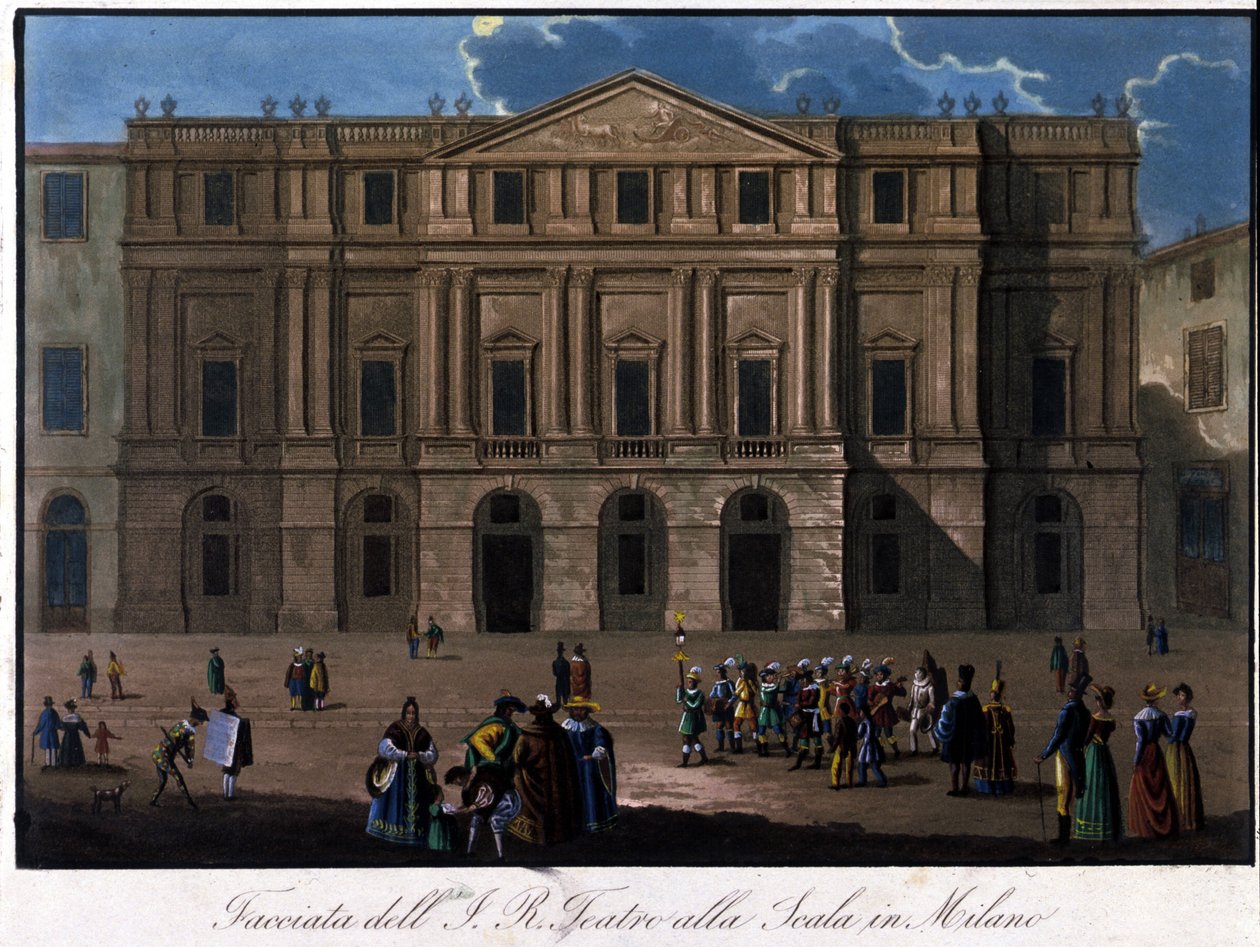 Mediolan, La Scala, ok. 1810 r. autorstwa Unknown artist