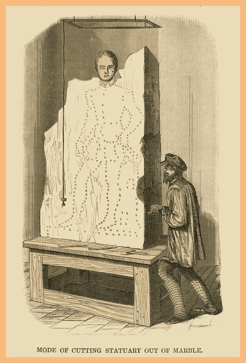 Sposób wycinania rzeźb z marmuru autorstwa Unknown Artist
