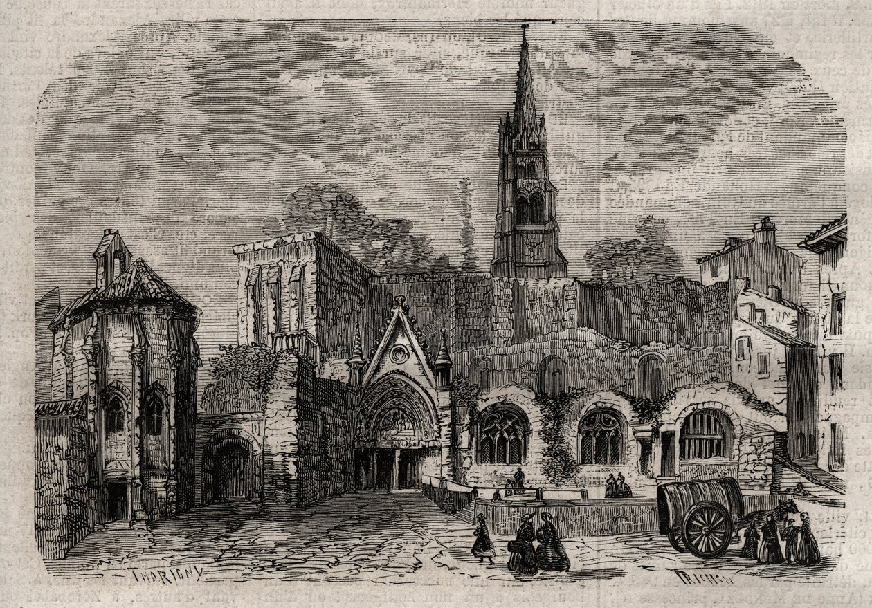 Kościół monolityczny w Saint-Emilion - Monolit kościelny św. autorstwa Unknown artist