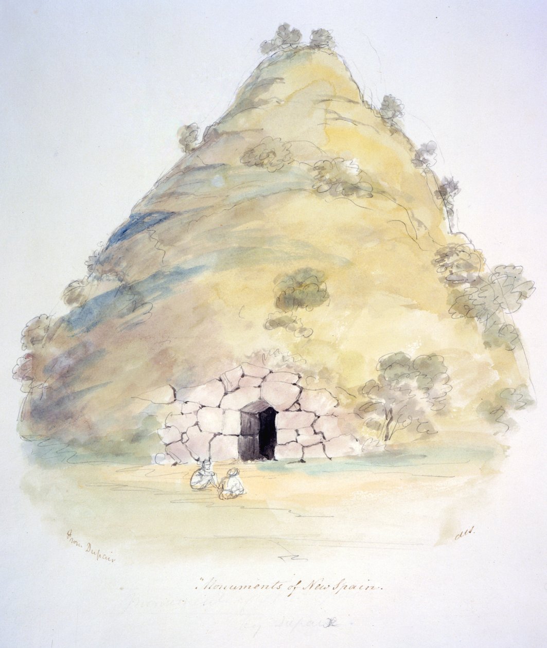 Monuments of New Spain, c.1843-50 (watercolour) autorstwa Unknown artist