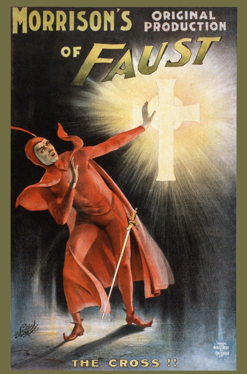 Oryginalna produkcja Morrisona Fausta - krzyż! - plakat do spektaklu o Fauście: „” la Croix”” autorstwa Unknown artist