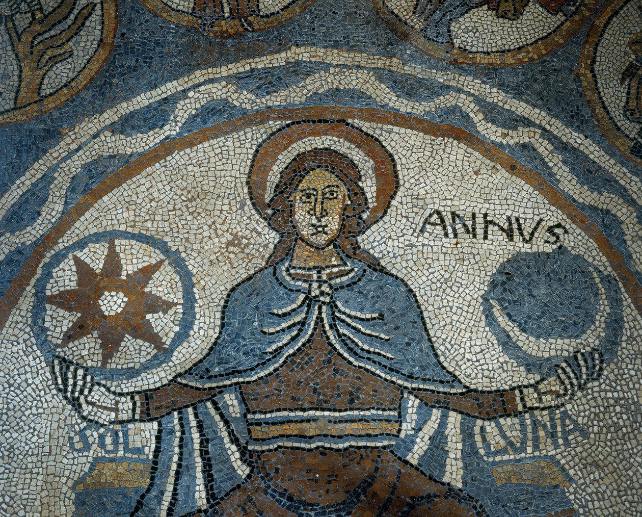 Mozaika posadzkowa przedstawiająca miesiące w roku autorstwa Unknown artist
