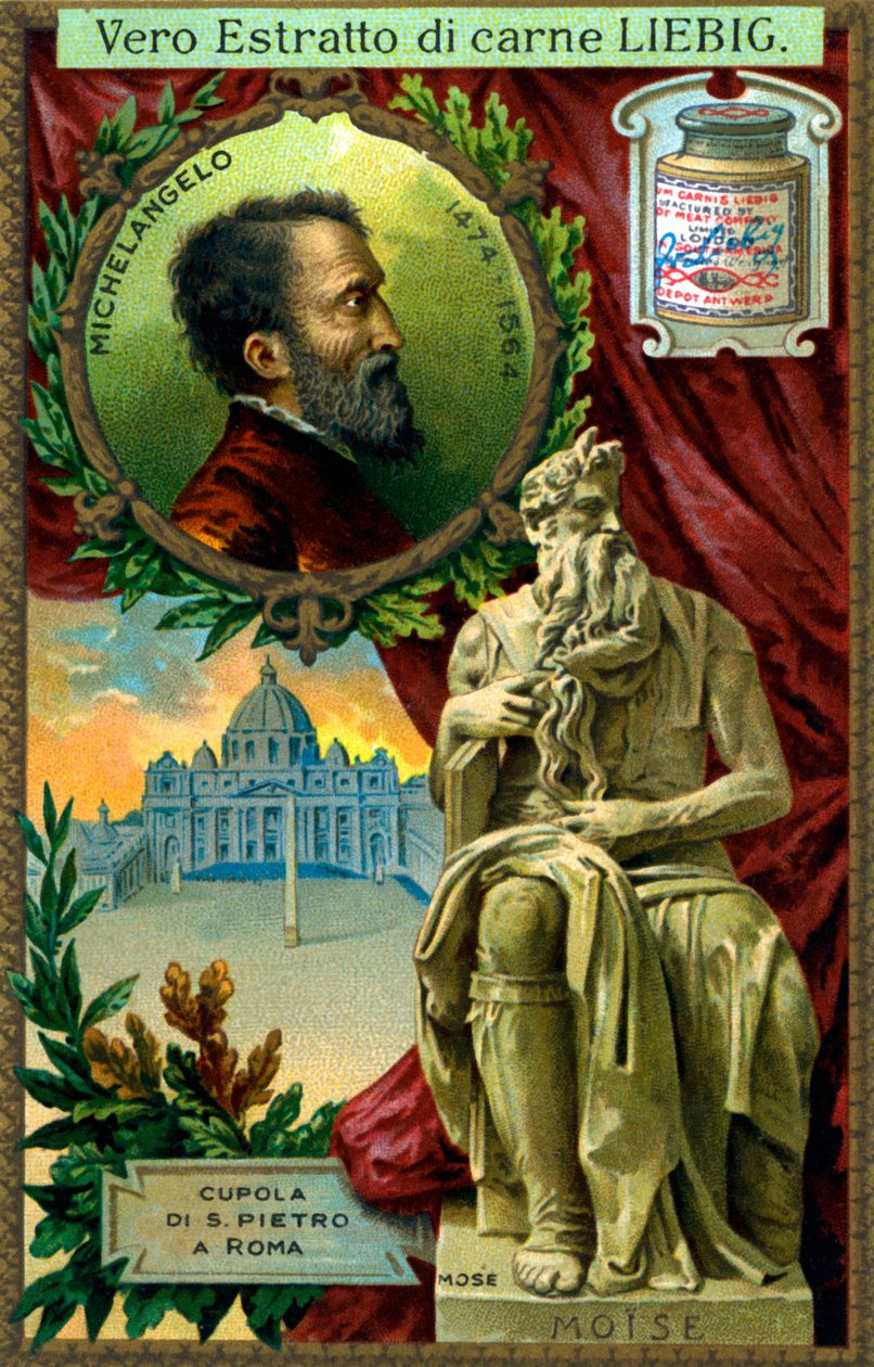 Mojżesz - posąg Michała Anioła, pocz. XX w. (chrom) autorstwa Unknown artist