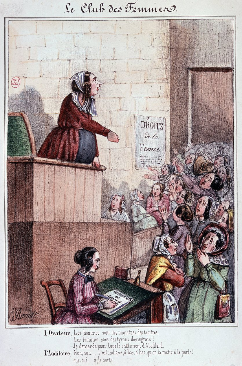 Klub kobiet Mouffetard Street podczas rewolucji 1848 r. autorstwa Unknown artist