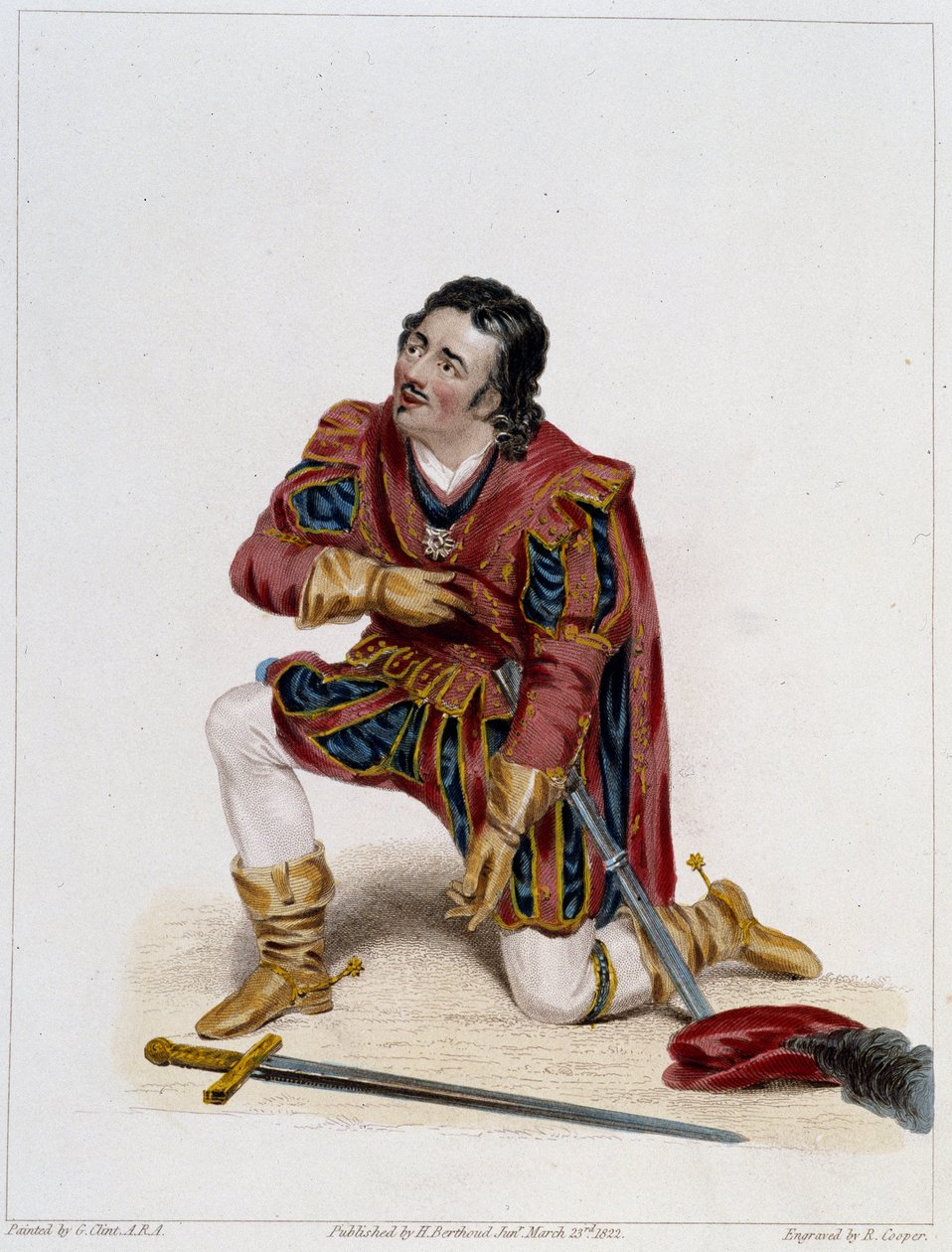 Pan Kean jako Gloster w „Richard III” Szekspira, deb. 19 wiek autorstwa Unknown artist