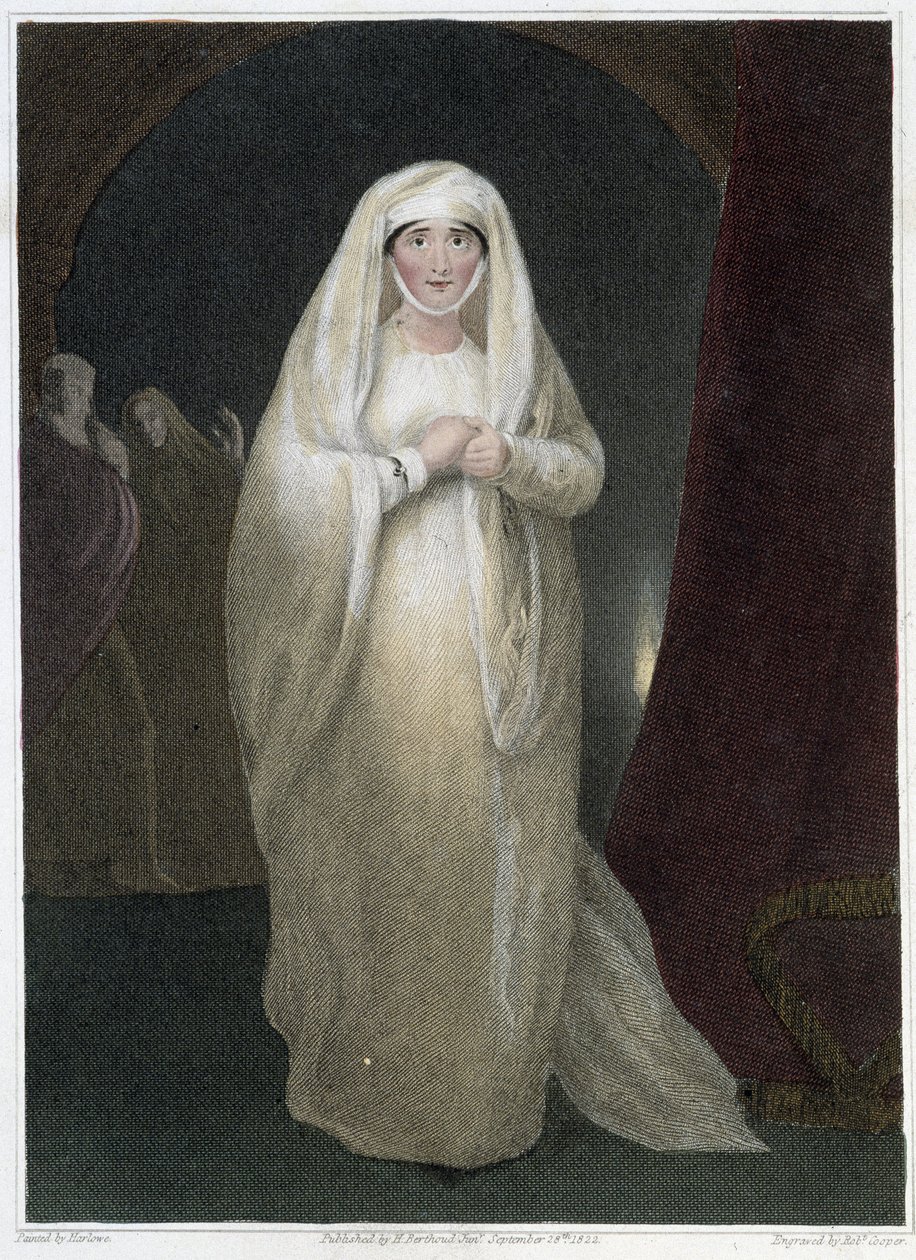 Pani Siddons w roli Lady Makbet w sztuce Szekspira „Makbet”, deb. 19 wiek autorstwa Unknown artist