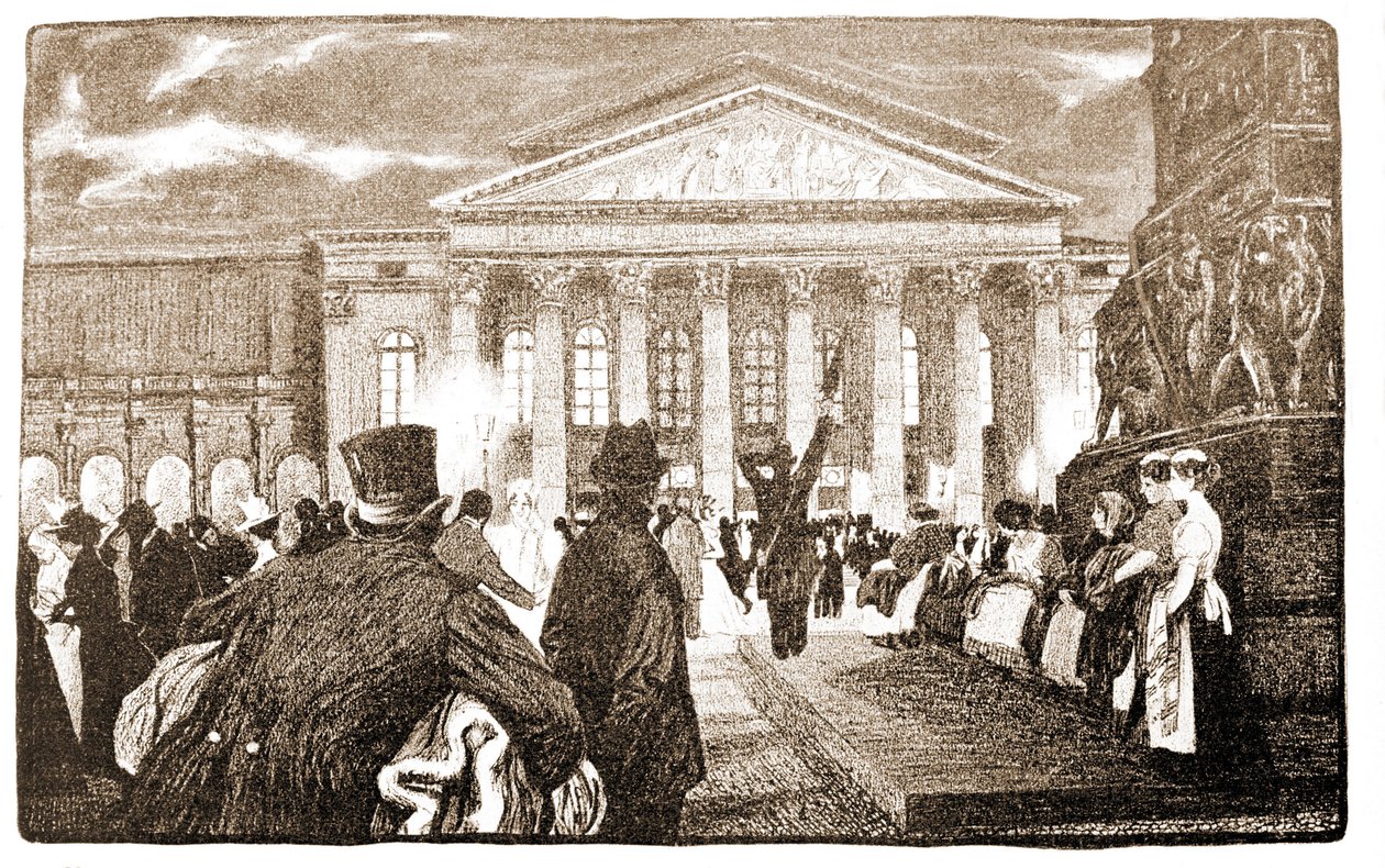 Teatr w Monachium, Hoftheater. 19 wiek. autorstwa Unknown artist