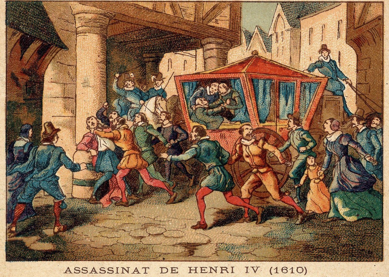 Zabójstwo Henryka IV i aresztowanie Ravaillaca 14 maja 1610 r. autorstwa Unknown artist