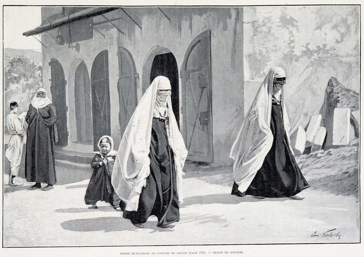 Muzułmańskie kobiety w Bośni. W Tour du monde 1/1896. autorstwa Unknown artist