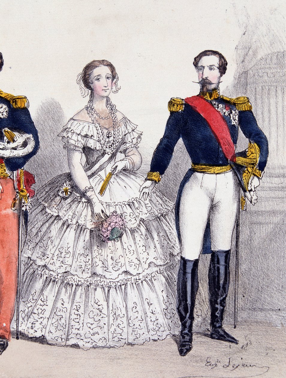 Napoleon III i Eugenia autorstwa Unknown artist