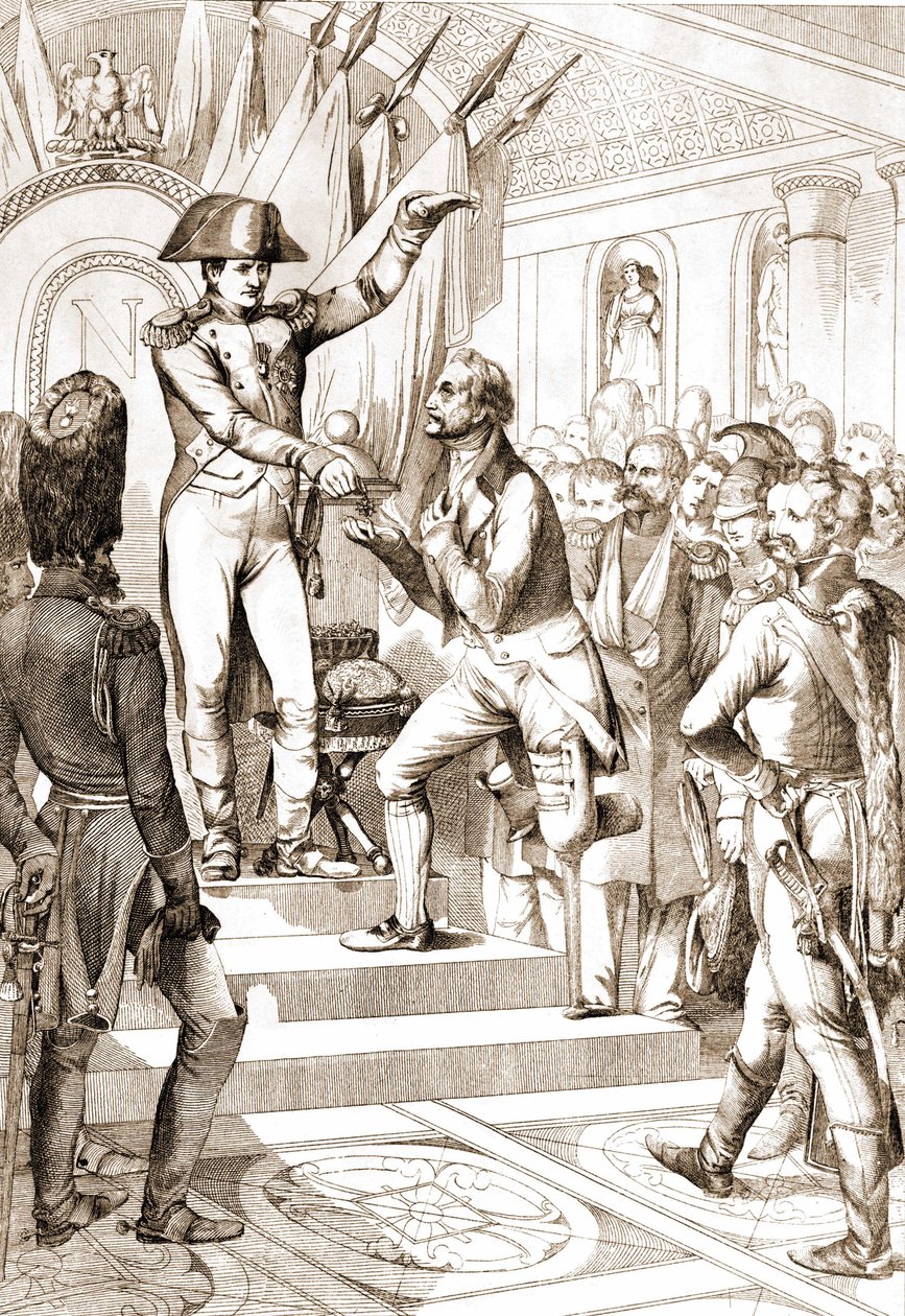 Napoleon rozdał rozkazy Legii Honorowej w 1804 roku. autorstwa Unknown artist
