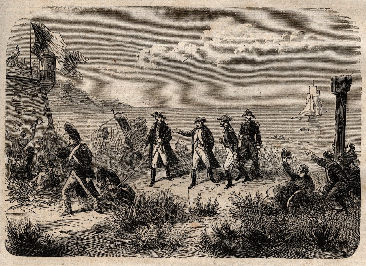Napoleon powracający z Elby - ""Powrót Napoleona I z wyspy Elba, wylądował w Cannes 1 marca 1815 r."""""""""""""""""""" - """"""""] "" ("Prześwietny popularny słownik") - 1864 - - Joseph Decembre i Edmond Allonier - autorstwa Unknown artist