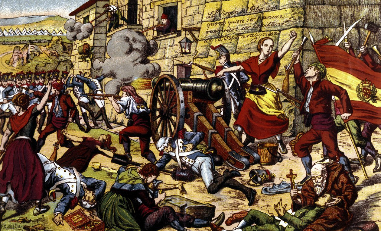 Wojny napoleońskie: Oblężenie Saragossy (15 czerwca - 14 sierpnia) autorstwa Unknown artist