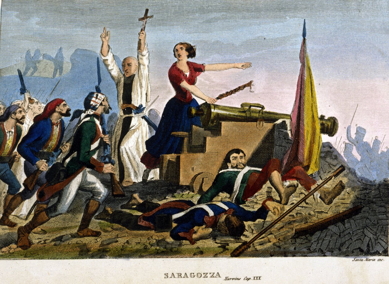 Wojny napoleońskie: Oblężenie Saragossy (Saragossa). 1808. Dz. Szeregowy, Mediolan. autorstwa Unknown artist