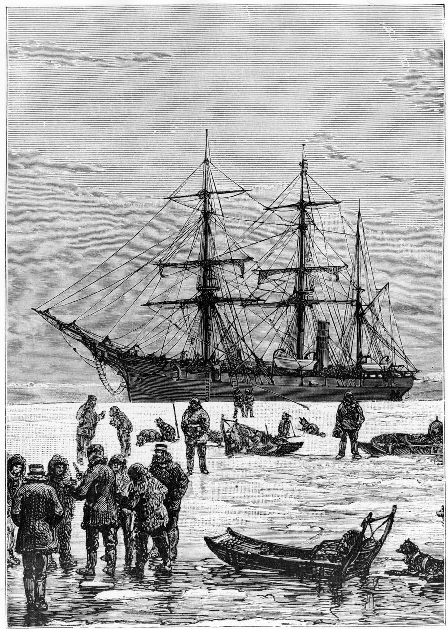 Nares Georges S., Podróż do polarnego morza, Paryż: Hachette autorstwa Unknown artist