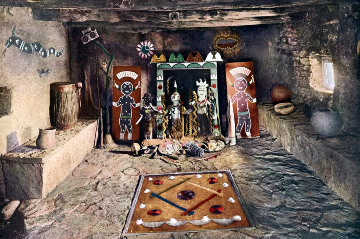 Pokój ołtarzowy społeczności Powamu w domu Hopi, Wielki Kanion, Arizona autorstwa Unknown artist