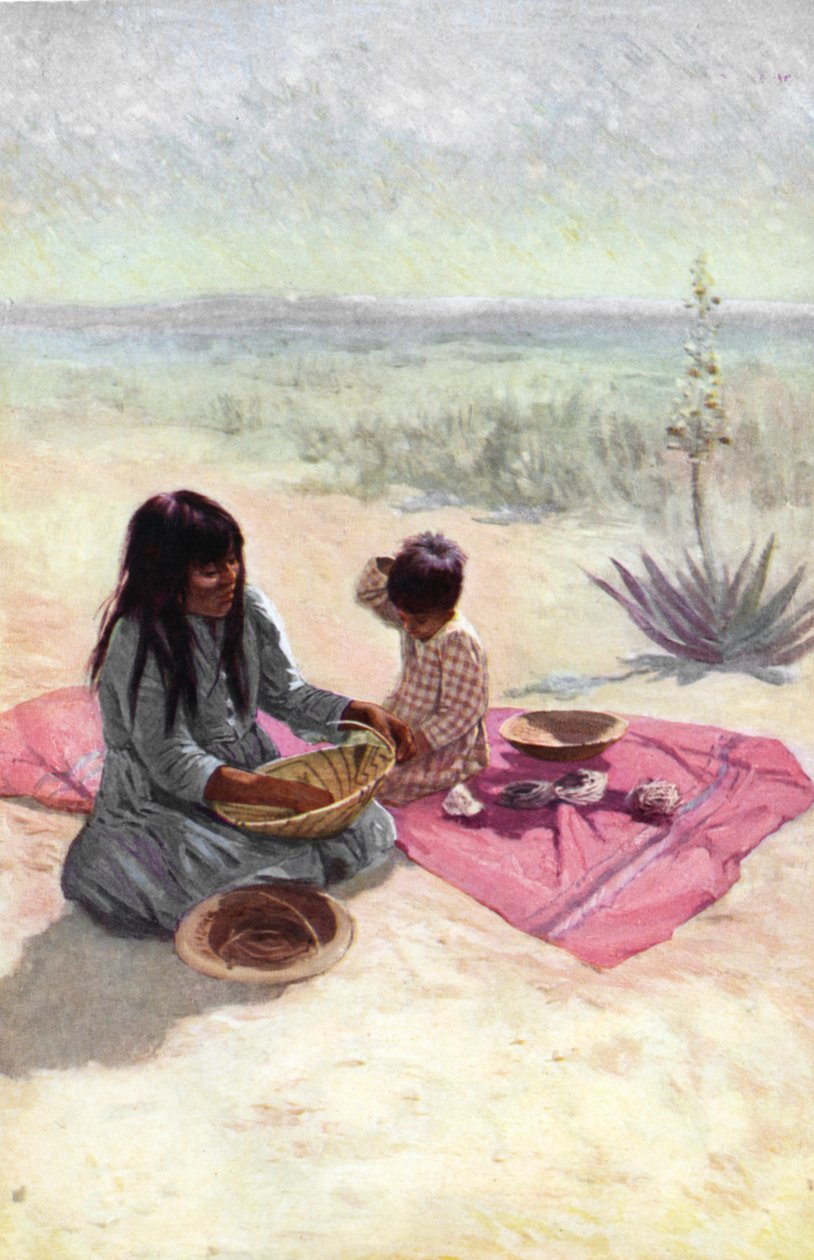 Rdzenna Amerykanka z plemienia Pima, Arizona autorstwa Unknown artist