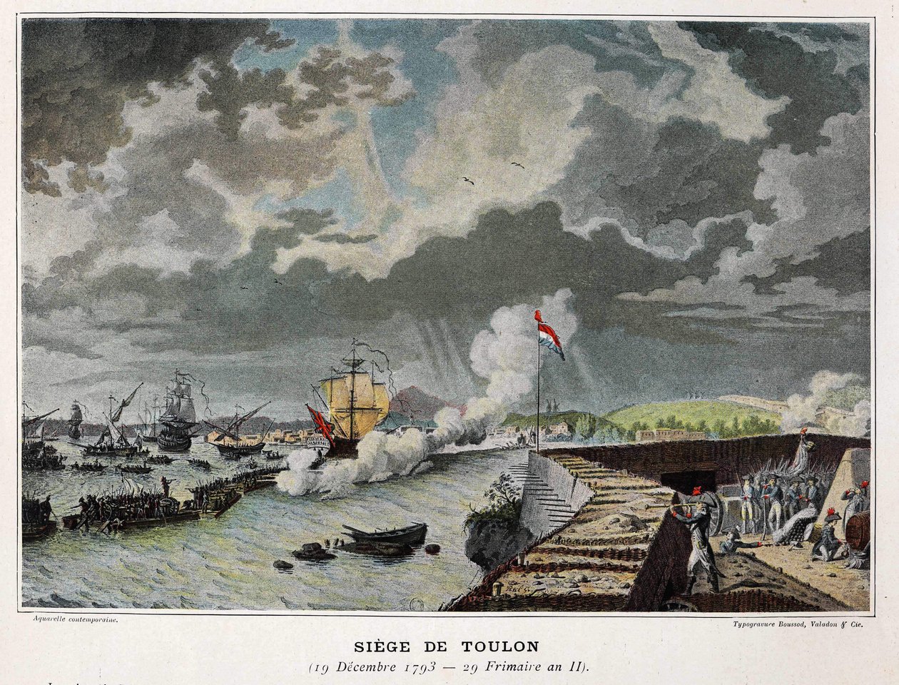 Bitwa morska: Oblężenie Tulonu 19.12.1793 - w „”Bitwy morskie Napoleona”” autorstwa Unknown artist