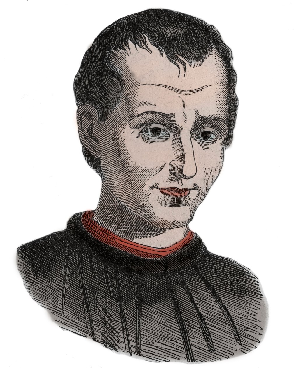 Niccolo di Bernardo dei Machiavelli (1469-1527) Włoski historyk, polityk, dyplomata, filozof, humanista i pisarz w okresie renesansu - Portret Niccolo di Bernardo dei Machiavelli (Nicolas Machiavel autorstwa Unknown artist