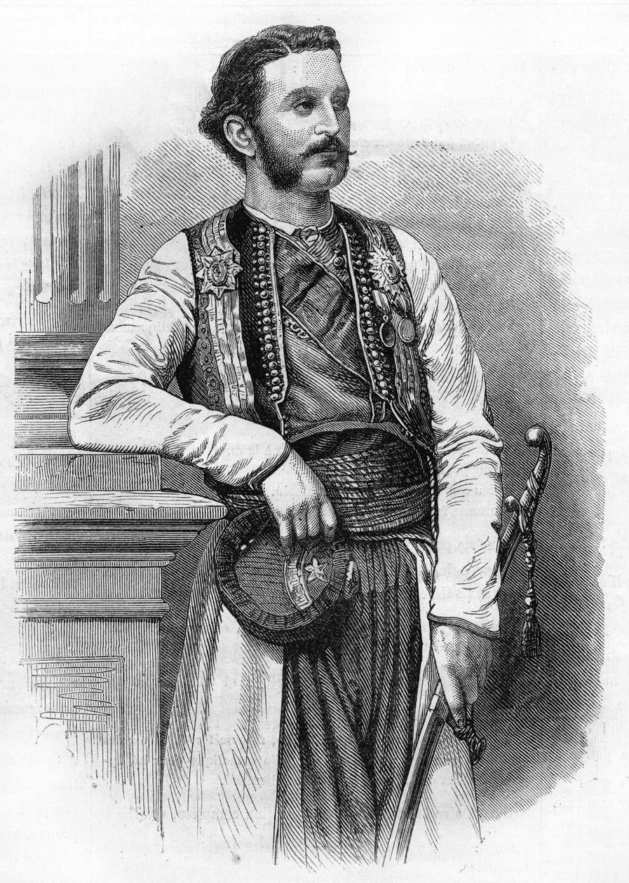 Mikołaj I (1841-1921), w 1869 r. Książę Czarnogóry, a następnie król Czarnogóry. autorstwa Unknown artist
