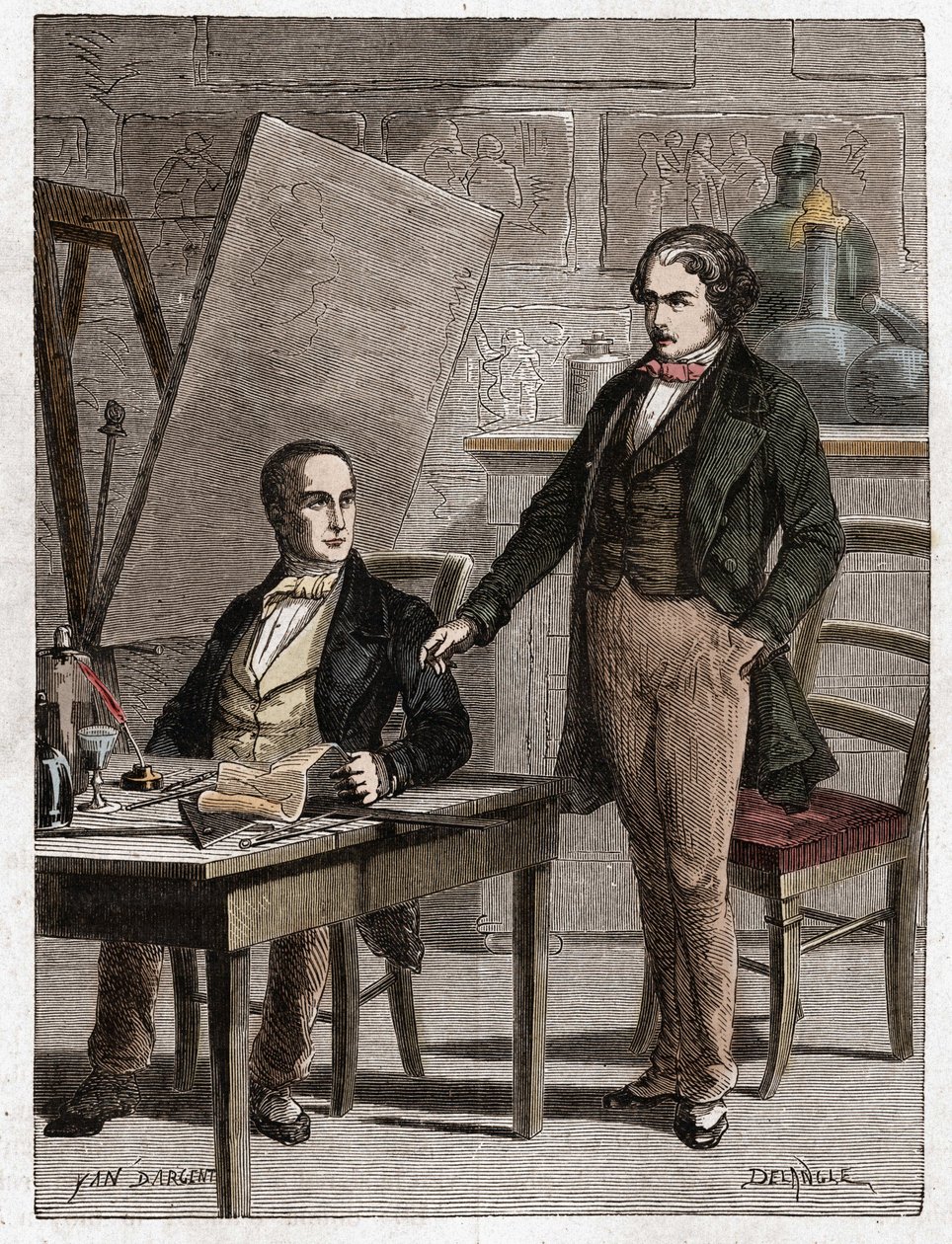 Niepce czyta Louisowi Daguerre