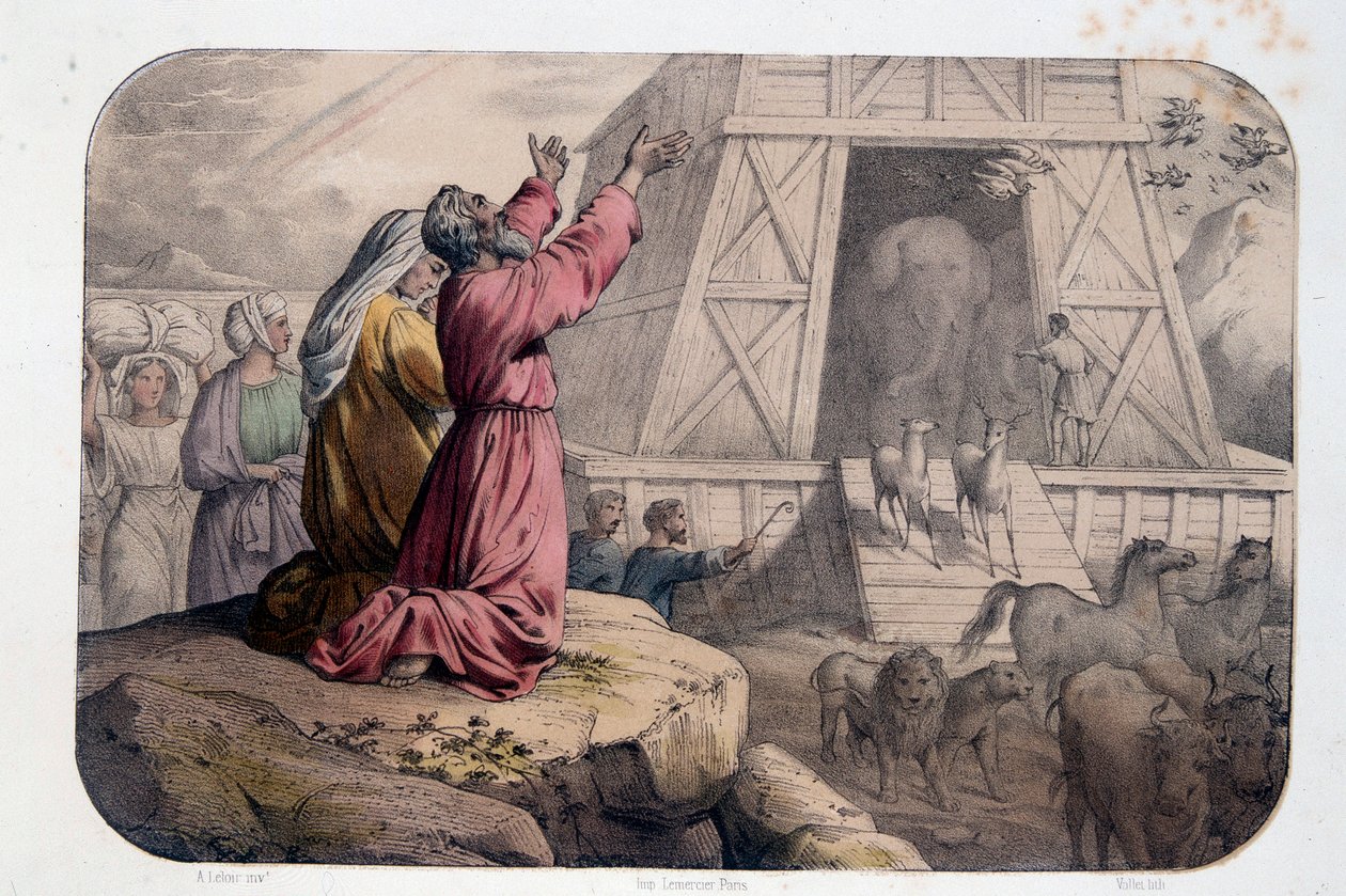 Arka Noego - Wyjście z Arki Noego - Biblia autorstwa Unknown artist