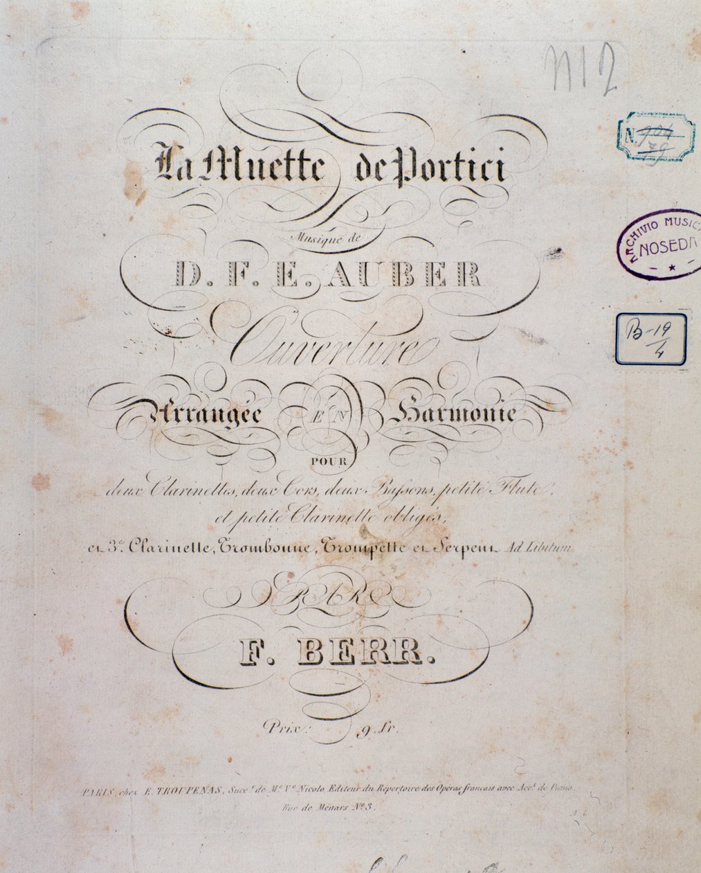 Otwarcie opery La muette de Portici D. F. Auber autorstwa Unknown artist