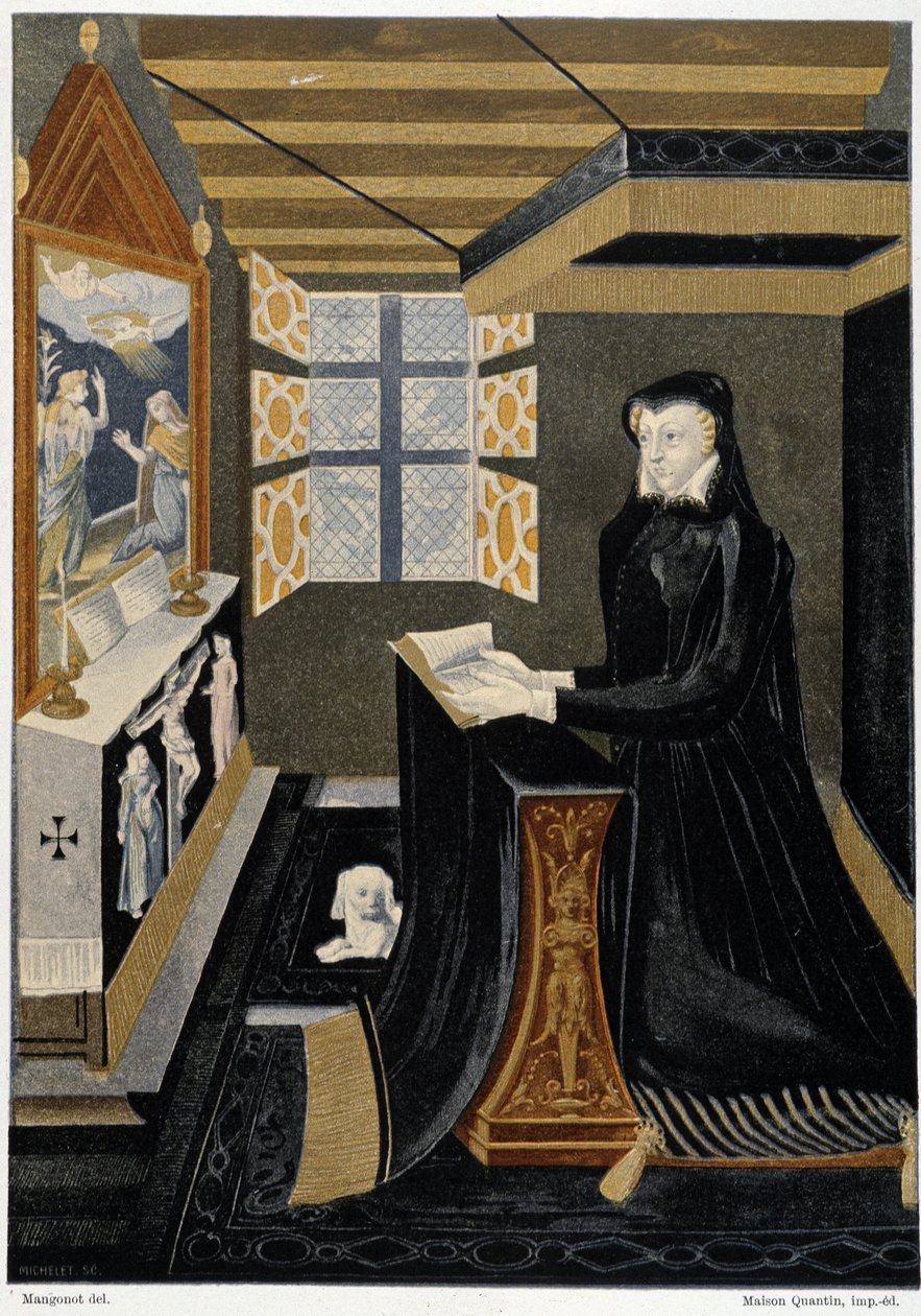 Oratorium królowej Katarzyny Medycejskiej (Caterina de Medici) (Królowa w modlitwie) - wzorowane na XVI-wiecznej emalii, Muzeum Cluny autorstwa Unknown artist