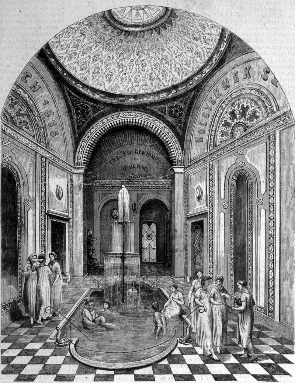 Łaźnie orientalne w Budapeszcie. Różowy pokój autorstwa Unknown artist