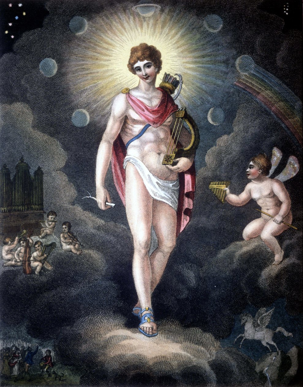 Orfeusz - rycina z XIX wieku. .Mediolan autorstwa Unknown artist