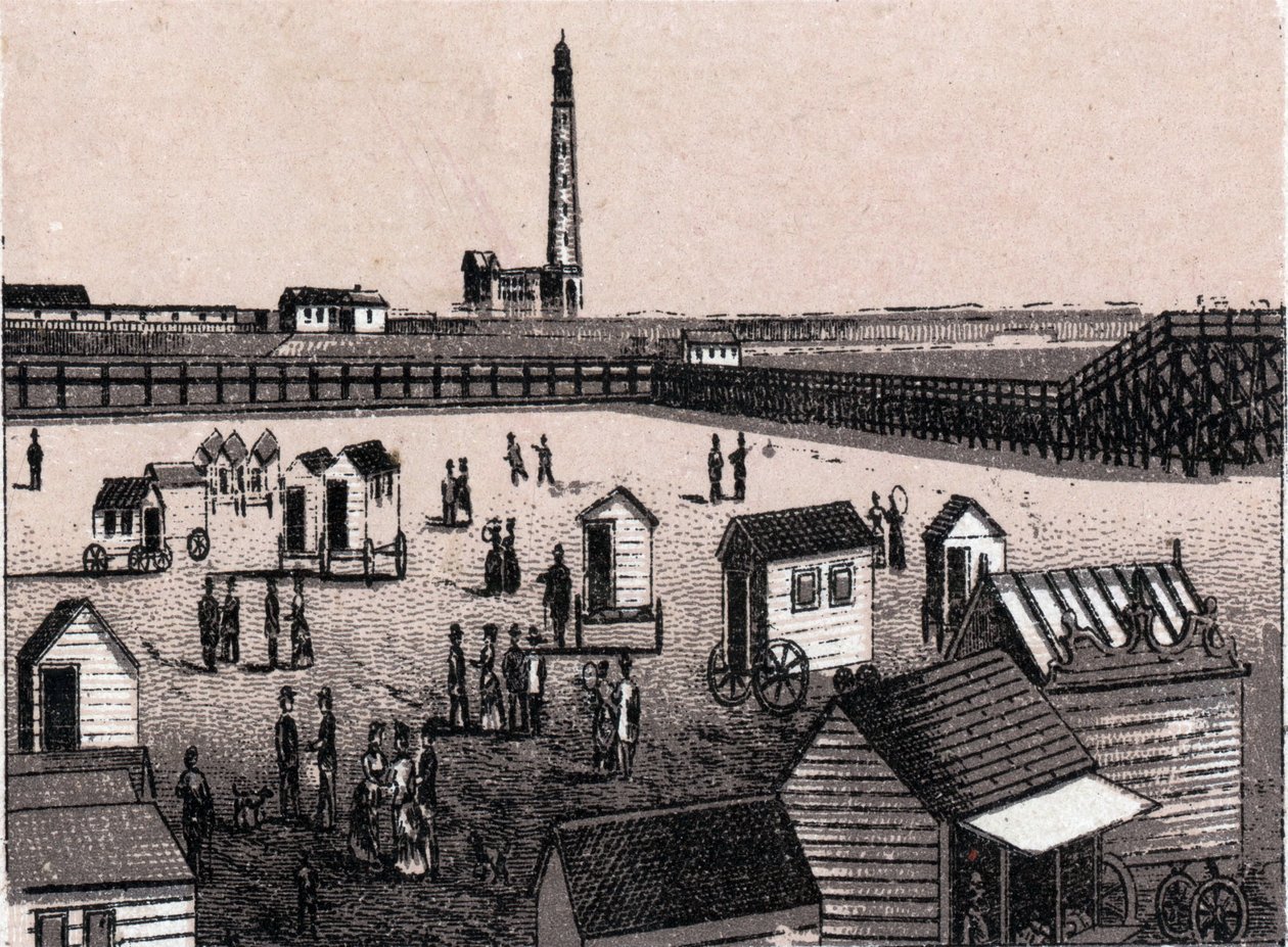 Ostenda (Ostenda), Belgia: widok na łaźnie wschodnie i port (port, port). w „” Świat ilustruje 168 odsłon”” Niedatowany (koniec XIX wieku) autorstwa Unknown artist