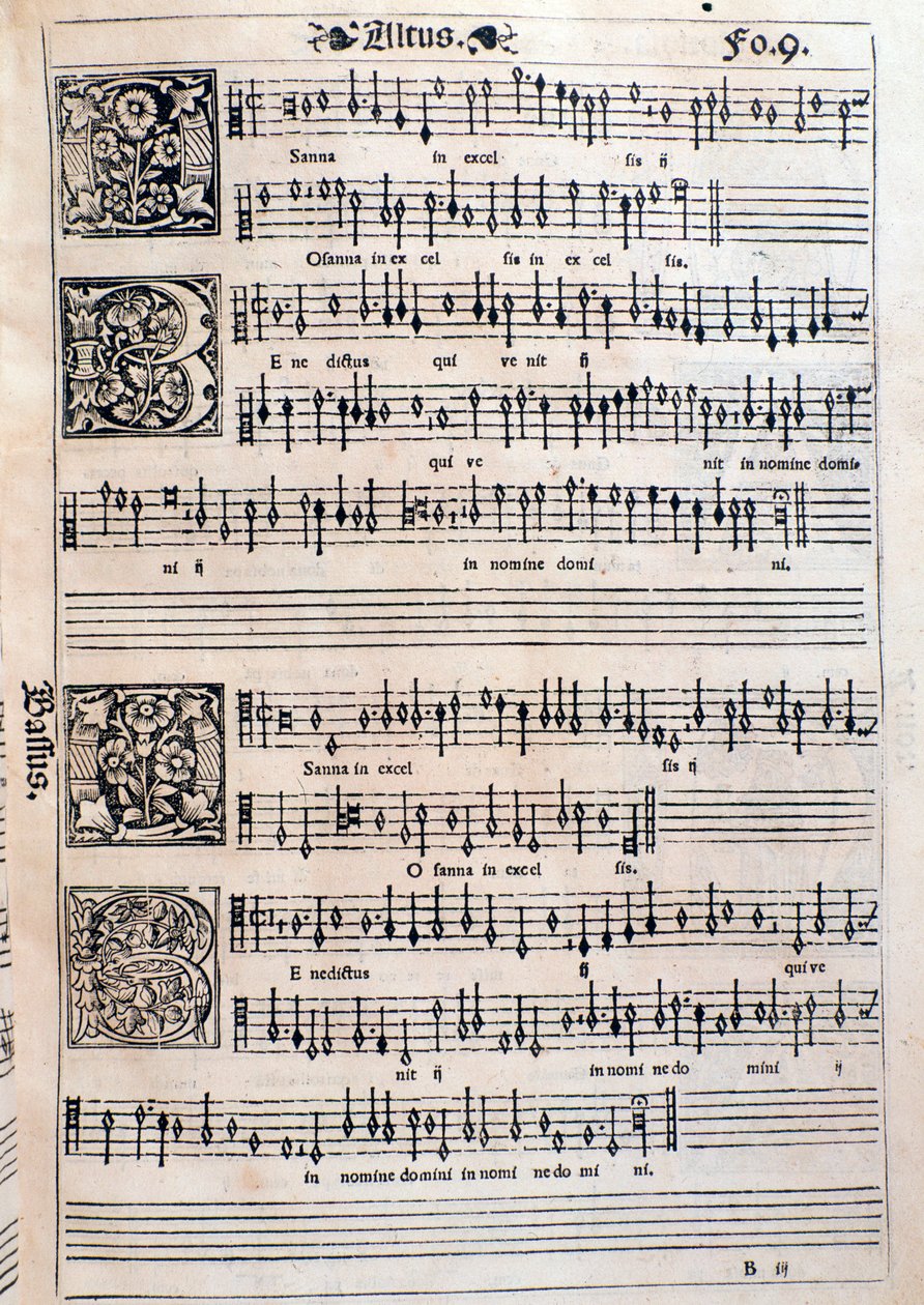 Strona z Liber octo Missarum (1541) autorstwa Unknown artist
