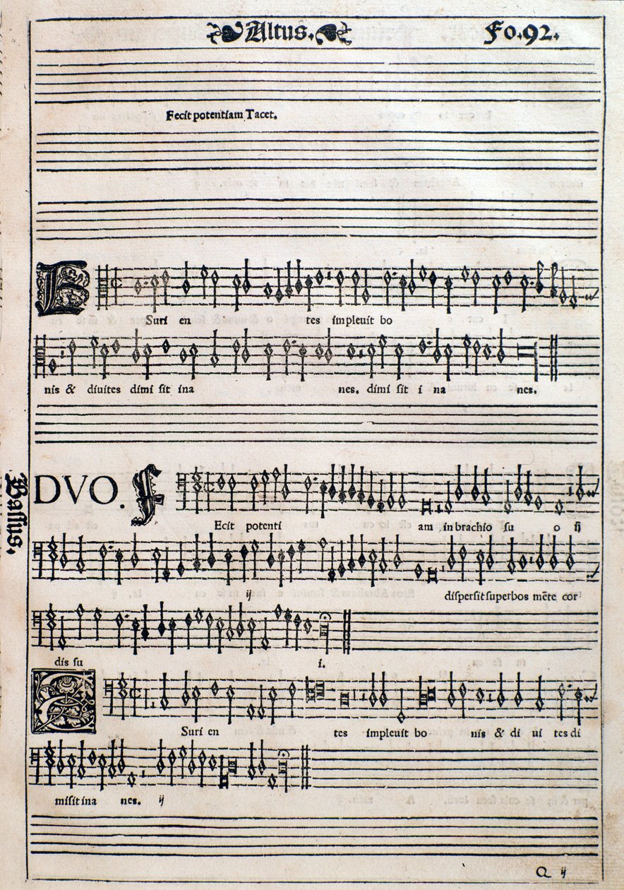 Strona z Liber octo Missarum (1541) autorstwa Unknown artist