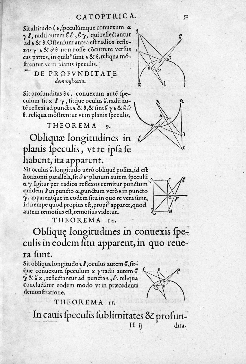 Strona z „” Optica & Catoptrica...”” autorstwa Euclid autorstwa Unknown artist