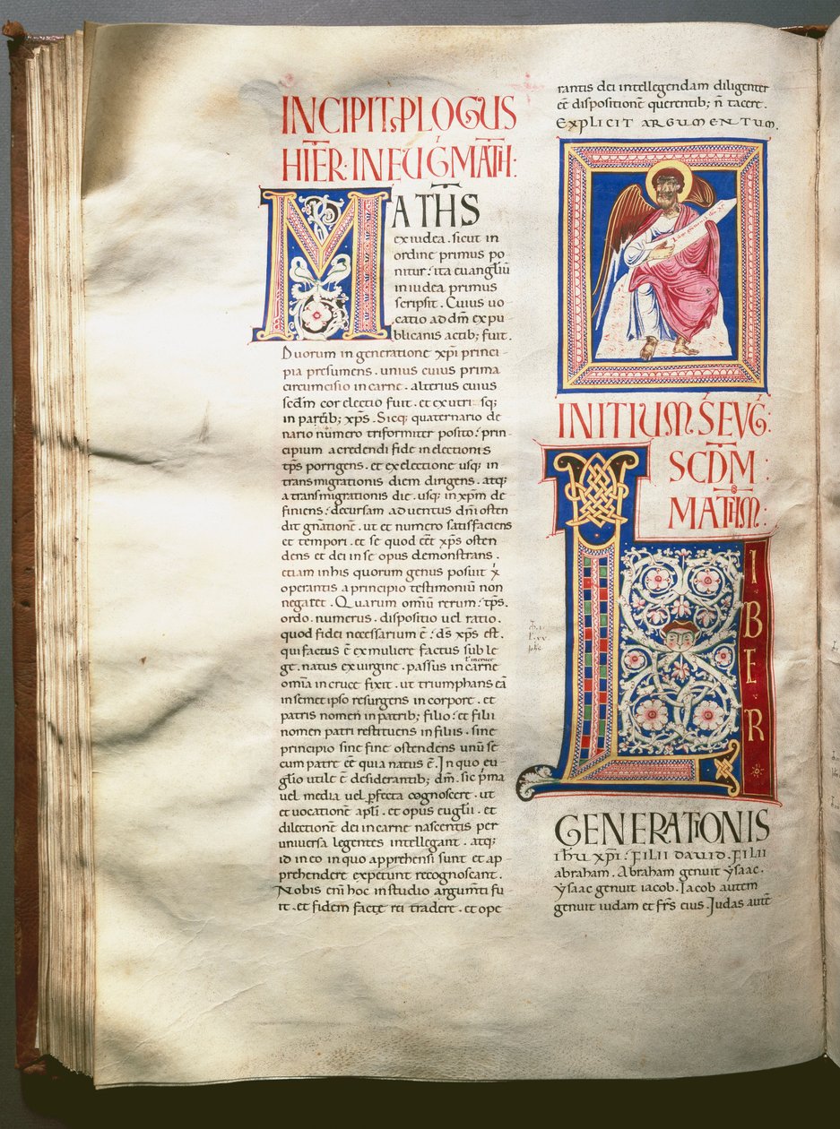 Strona exultetu (pieśni liturgicznej) (Ms.724/3-Carta7) Rękopis enlumine z XII wieku. Rzym, Biblioteca Casanatense autorstwa Unknown artist