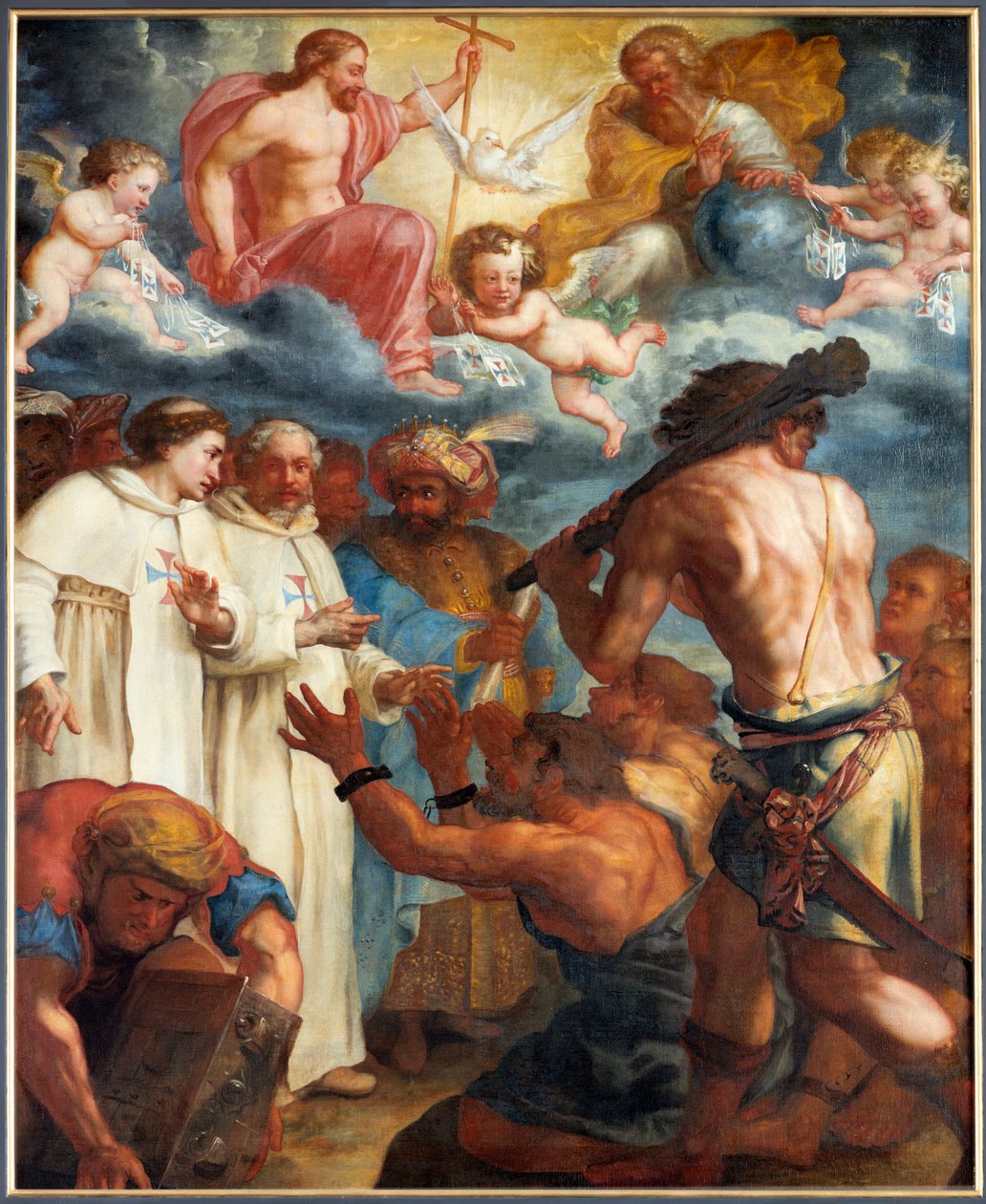 Obraz „Trójca Święta i odkupienie niewolników chrześcijan przez trynitarzy” autorstwa Unknown artist