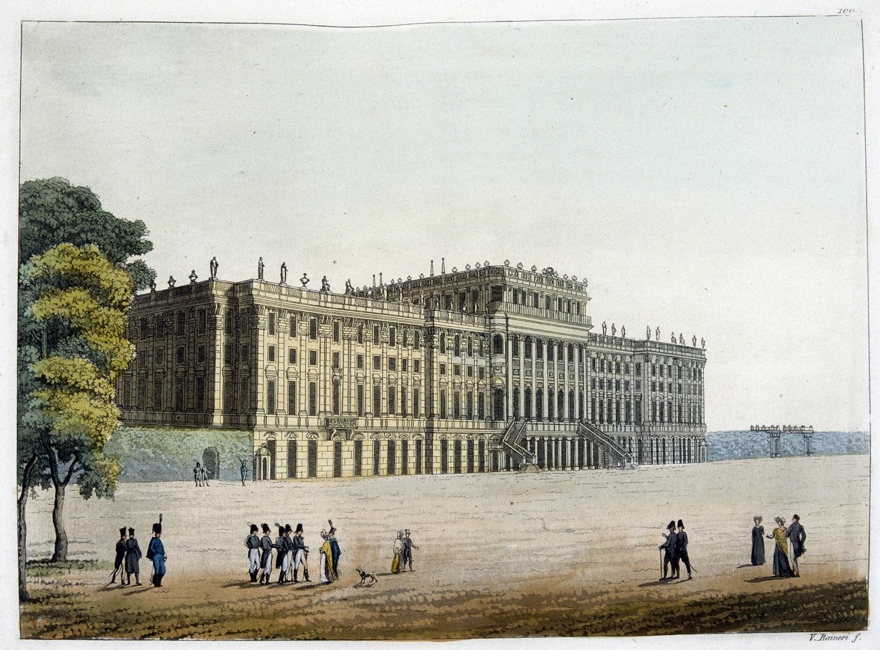 Pałac Schonbrunn w XIX wieku autorstwa Unknown artist