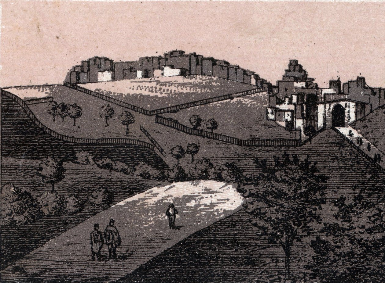 Palestyna: widok na miasto Betlejem (Betlejem). w „” Świat ilustruje 168 odsłon”” Niedatowany (koniec XIX wieku) autorstwa Unknown artist