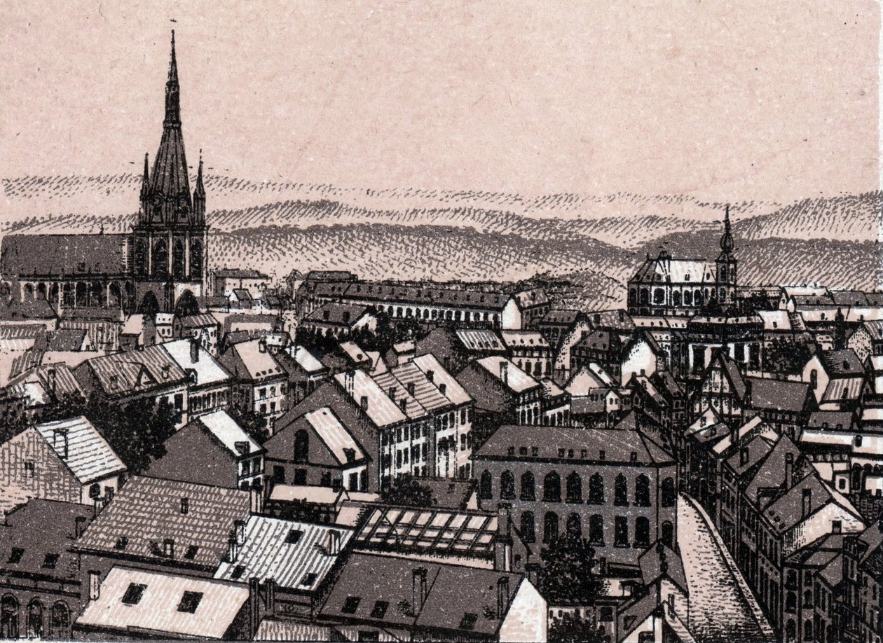 Panorama Liege w Belgii w „”Świat ilustruje 168 widoków”” Brak daty (koniec XIX wieku) autorstwa Unknown artist