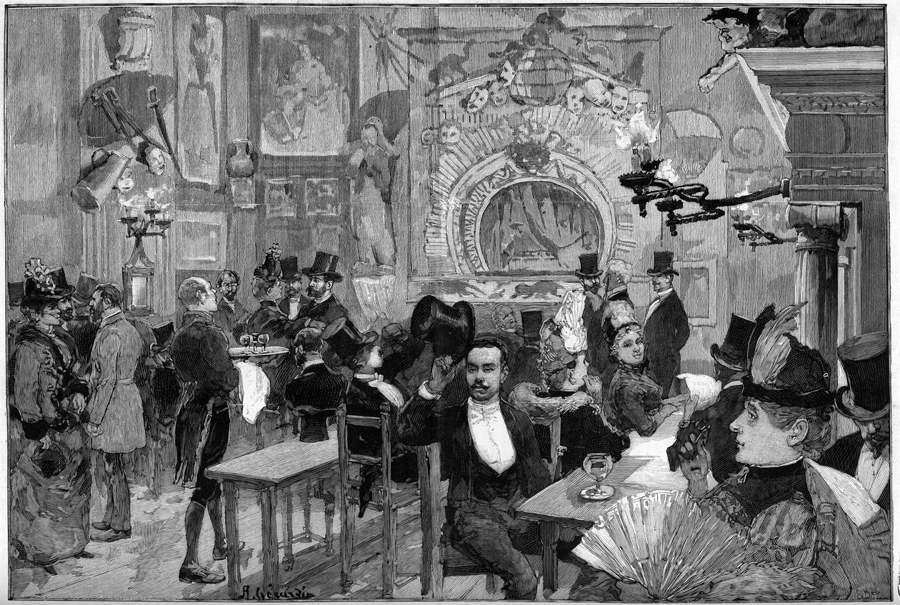 Paryż 1887: Teatr cieni w kabarecie „Cat Noir””. autorstwa Unknown artist