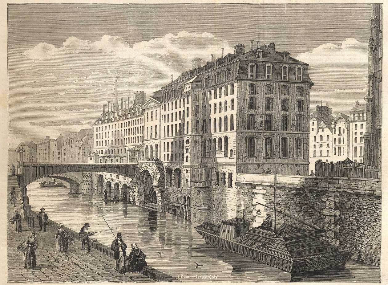 Paryż Rozbiórki: Hotel Dieu autorstwa Unknown artist