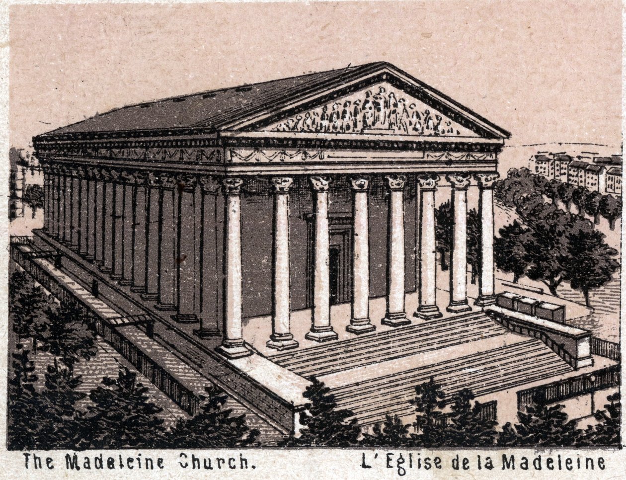 Paryż, Francja: widok na kościół Madeleine. w „” Świat ilustruje 168 odsłon”” Niedatowany (koniec XIX wieku) autorstwa Unknown artist
