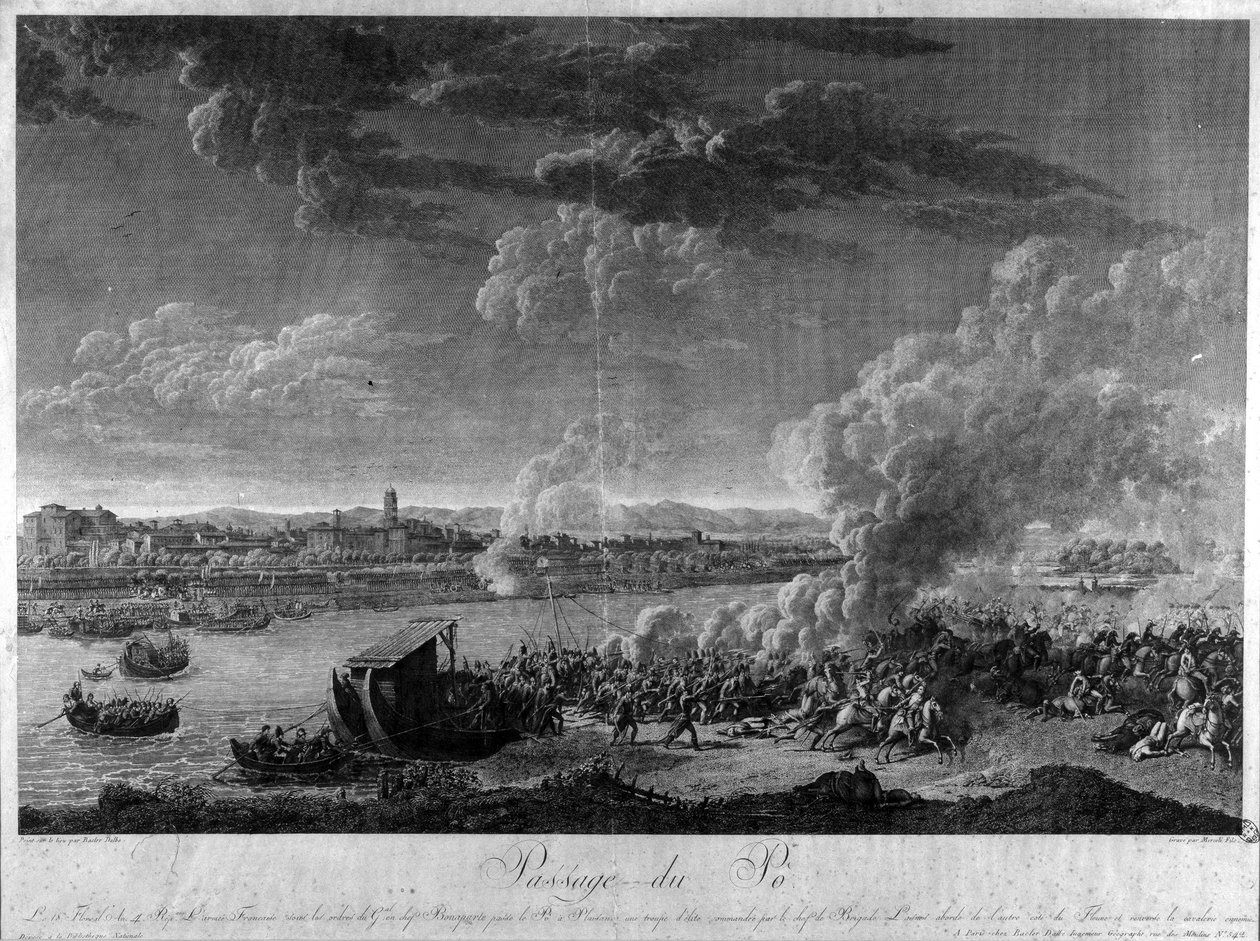 Przejście Padu przez wojska Napoleona Bonaparte autorstwa Unknown artist