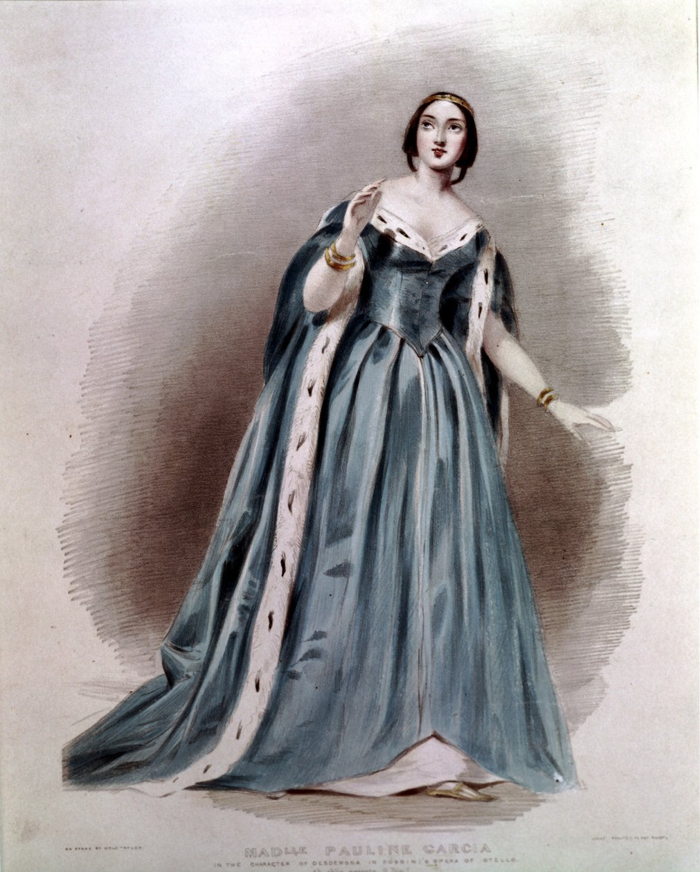 Pauline Viardot - Garcìa (1821-1910), francuska piosenkarka. w roli Desdemony. Otello Gioacchino Rossiniego. autorstwa Unknown artist